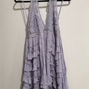 Free people Lavender Lace Halter Dress